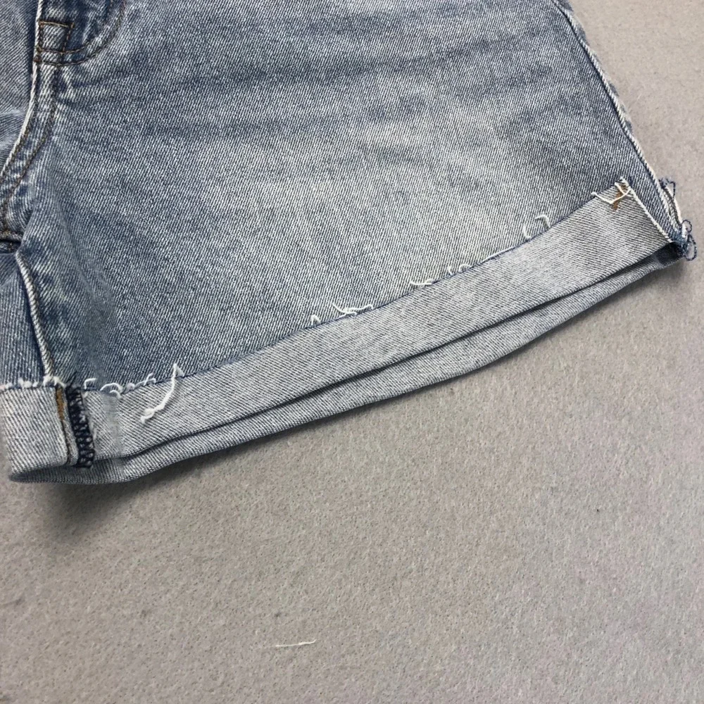 Kut From The Kloth Jane High Rise Shorts Womens 2 Blue Denim Rolled Festival New